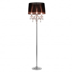 Lampa de podea eleganta - Noble Black 3 x E 14 - 40W - negru / crom foto