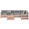 Gossi set mobilier de gradina cu perne, 7 piese, lemn masiv douglas