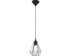 Pendul Eglo Tarbes negru, 1xE27, vintage, negru, inaltime reglabila