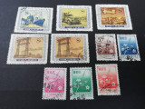 Lot timbre China, 10 valori, stampilat, anii 1960, stare buna