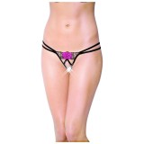 Bikini cu Decupaj G-String Softline - Negri (DB)