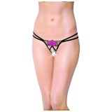 Bikini cu Decupaj G-String Softline - Negri