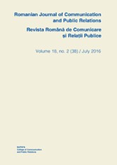 Romanian Journal of Communication and Public Relations / Revista romana de comunicare si relatii publice - nr. 38 / 2016 |