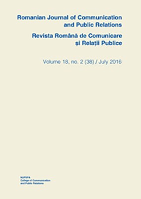 Romanian Journal of Communication and Public Relations / Revista romana de comunicare si relatii publice - nr. 38 / 2016 | foto
