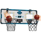 Set 2 Cosuri de Baschet pentru Copii, Cyrax, cu Tablou de Bord Electronic, Pentru 2 Jucatori, Minge, Pompa, 2 Moduri, Interior/Exterior, Inel Metalic