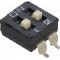 Intrerupator DIP, 2 pozitii, montare SMT, 2 sectiuni, DIPTRONICS - DM-02-V