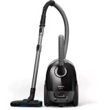 Aspirator cu sac Philips Seria 3000 XD3112/09, 900 W, 3 l, filtru anti-alergeni, perie integrata, cap TriActive, Negru