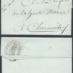 France - Stampless Cover + Content Affranchi par Etat 26 Paris Chaumont D.1060