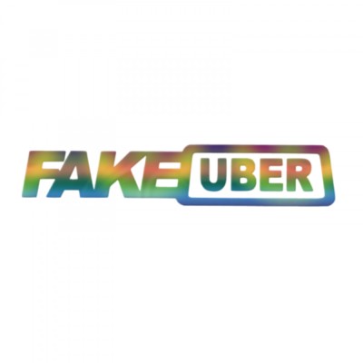 Sticker Fake Uber 3 , Autocolant Amuzant si Rezistent pentru Masina Ta foto