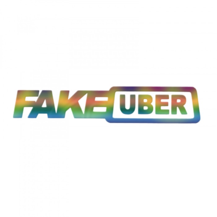 Sticker Fake Uber 3 , Autocolant Amuzant si Rezistent pentru Masina Ta