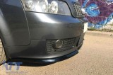Spoiler Maxton Design versiunea 1 potrivit pentru bara frontala S-Line pe Audi A4 B6 2000-2006, negru mat Performance AutoTuning