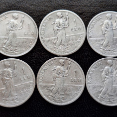 Monede 1 leu 1910/1912 argint lot