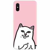 Husa silicon pentru Xiaomi Mi 8 Pro, White Cat