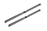 Stergator parbriz Bosch Aerotwin, cauciuc+grafit, plat, carlig/universal, sofer/pasager, Negru