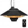 Incalzitor cu infrarosu suspendat 800-2000W, Telecomanda, 3 trepte temperatura, IP34, Aluminiu, 440x440x220 mm, Oem