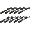 Agrafa Cu Blocaj Carp Zoom + Vartej nr.4 negru 10/set