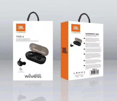 Casti in ear JBL TWS-4, bluetooth v5.0, wireless, Negre, Blister foto