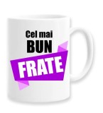 Cana alba personalizata &quot;Cel mai bun frate&quot;, INOVATIX&reg;. 330ml, Oem