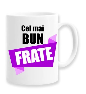 Cana alba personalizata &amp;quot;Cel mai bun frate&amp;quot;, INOVATIX&amp;reg;. 330ml foto