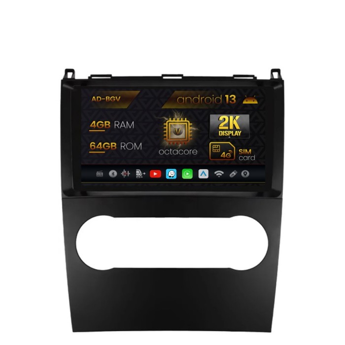 Navigatie Mercedes Benz A B Class (2004-2011), Android 13, V-Octacore 4GB RAM + 64GB ROM, 9.5 Inch - AD-BGV9004+AD-BGRKIT420