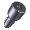 Incarcator auto bricheta USB, 2x Type-C Ugreen, gri, 35025