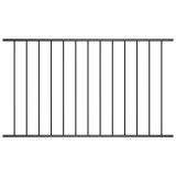 Panou de gard din oțel vopsit &icirc;n c&acirc;mp electrostatic, 1,7x1 m, negru