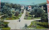Carte postala, Baile Govora, aleea principala din parc, perioada interbelica