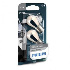 Set 2 becuri semnalizare py21w 12v (blister) silver vision philips UNIVERSAL Universal #6