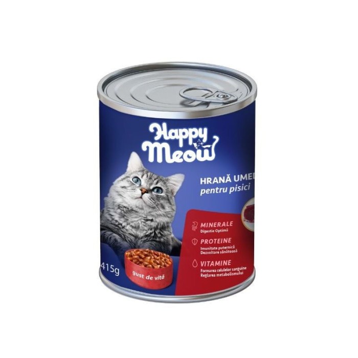 Hrana Umeda Cv Pisici cu Vita 415g, Happy Meow