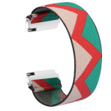 Curea textila elastica, compatibila Samsung Galaxy Watch6 Classic 47mm, telescoape Quick Release, India Model