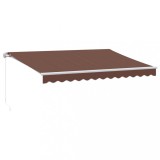 Cumpara ieftin Copertina retractabila manual, maro, 350x250 cm
