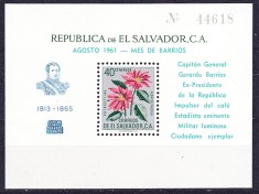 DB1 Flora Flori 1961 Salvador SS MNH