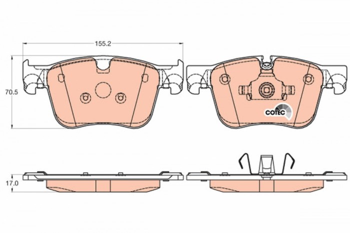 TRW GDB2035 COTEC set placute frana,frana disc
