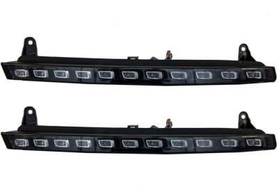 Pachet Lumini de zi dedicate cu semnalizare LED compatibil cu Audi Q7 4L (2006-2009) OEM Facelift Design AUQ7DRL foto