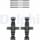 Set accesorii placute frana Audi A6 C7 10-18; Opel Insignia B 17-; Peugeot 508 II 18-; Porsche Macan 14-, montare Fata, Delphi