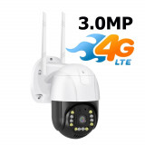 Camera Supraveghere cu SIM 4G 3MP smart tracking LAN DVR NVR MicroSD Int/Ext