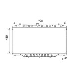 Radiator racire Nissan Patrol (Y61/Gy61), 10.2000-2009, Motorizare 3.0 Di 118kw Diesel, tip climatizare Cu/fara AC, cutie Manuala, dimensiune 908x450