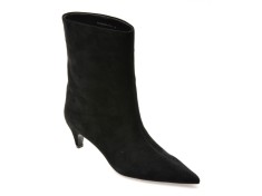 Botine elegante EPICA PREMIUM negre, 81R, din piele intoarsa