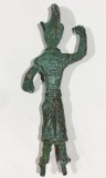 Statuetă din bronz plin &icirc;n stil etrusc c. 1950 reprezent&acirc;nd Laran (Marte), H 11 cm.