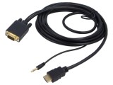 Cablu HDMI la VGA cu Jack 3.5mm