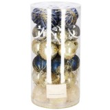 Set globuri de Craciun cu modele de sarbatori, 30 bucati, 6cm, multicolor Household NewTrend