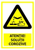 Semn pentru solutii corozive