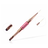 Pensulă pentru gel roz nr. 8 semicercuri/decorative 11mm - rose tube