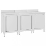 VidaXL Dulap blat de lucru comercial 180x60x96 cm oțel inoxidabil