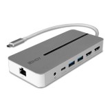 Lindy DST-Mx Duo, USB-C Laptop/MacBook Mini Docking Station with Dual Display (4K) &amp;amp; 100W Pass-Through Charging &quot;LY-43360&quot; (timbru verde 0.18 lei)