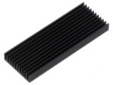 Radiator extrudat plat neagră