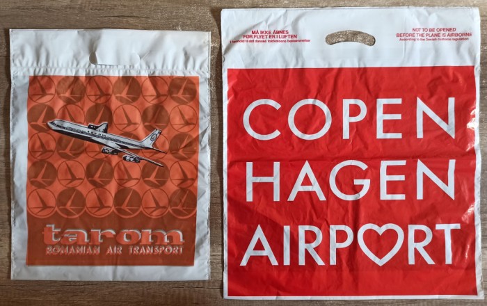 Lot doua sacose: Tarom + Aeroportul din Copenhaga/ Tigari Camel