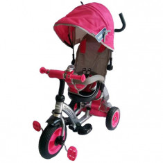 Tricicleta Cu Sezut Reversibil Sunrise Turbo Trike Pink foto