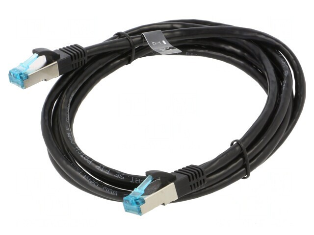 Patch cord F/UTP Cat 5e Negru 2m