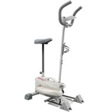 SPORTNOW Aparat eliptic 3 &icirc;n 1 silențios cu șa Rezistență magnetică reglabilă Ecran LCD Compatibil cu aplicație Alb | Aosom Romania